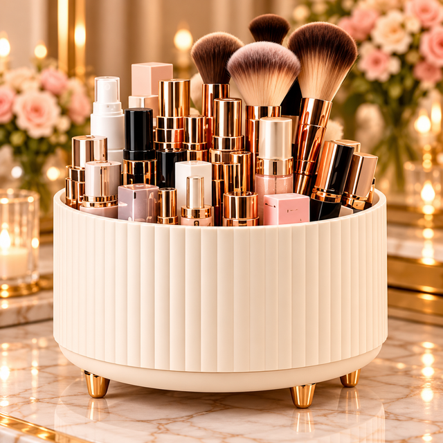 360° Rotating Makeup Organizer