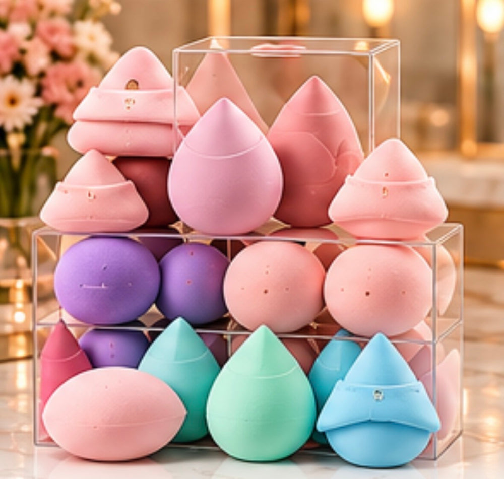 Makeup Sponge and Powder Puff Set